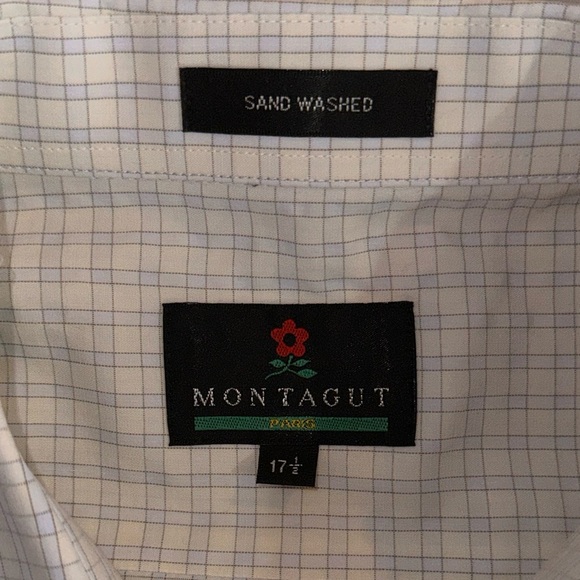 Montagut (Paris) - Sand Washed, Fine Cotton Dress Shirt - Picture 5 of 6